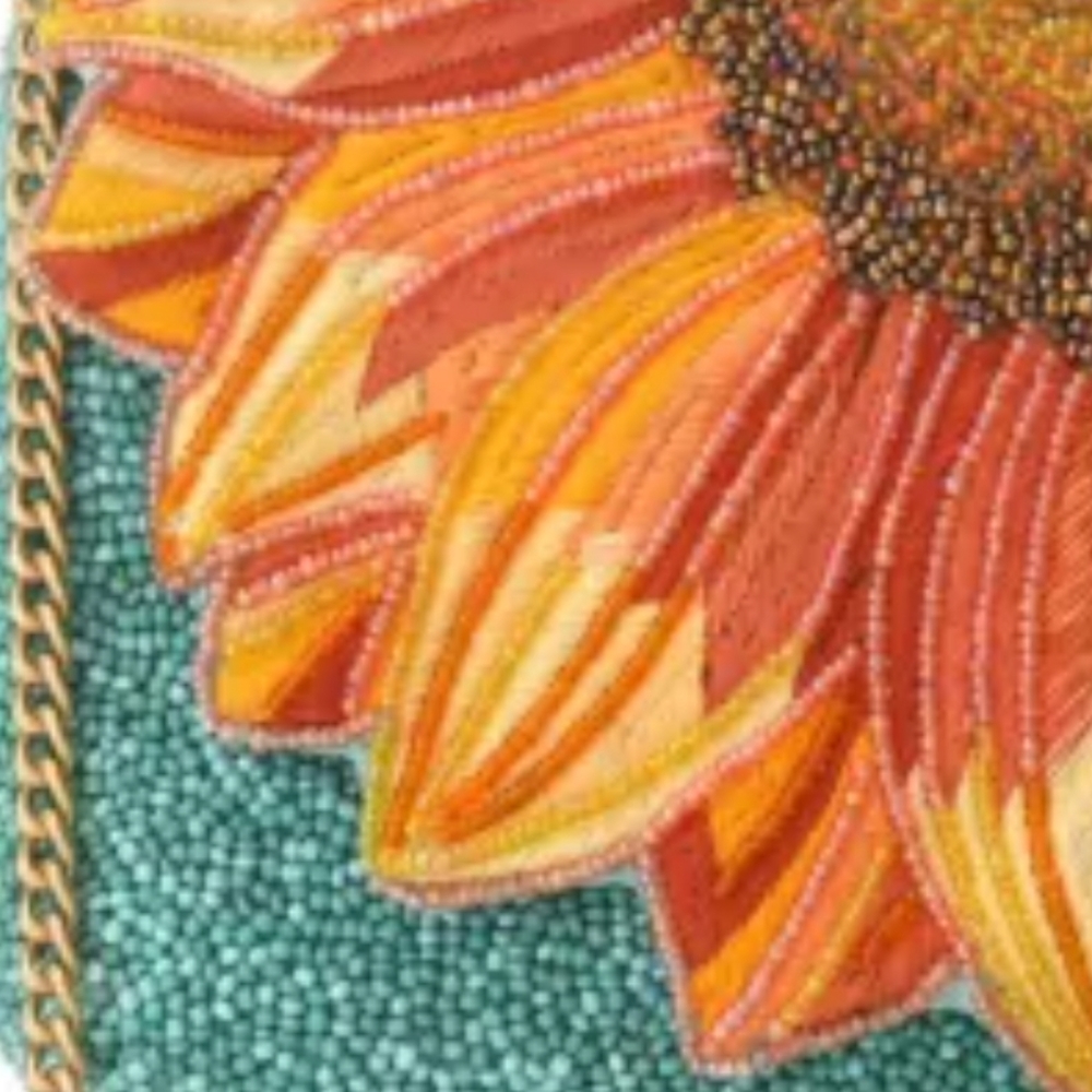 💎SOLD 💎NWT Retired Rare MF  Beads Sunflower Power Crossbody Clutch. Collectib… - Picture 10 of 16